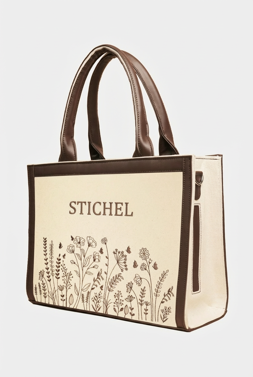 Customized Garden Whispers Embroidered Handbag