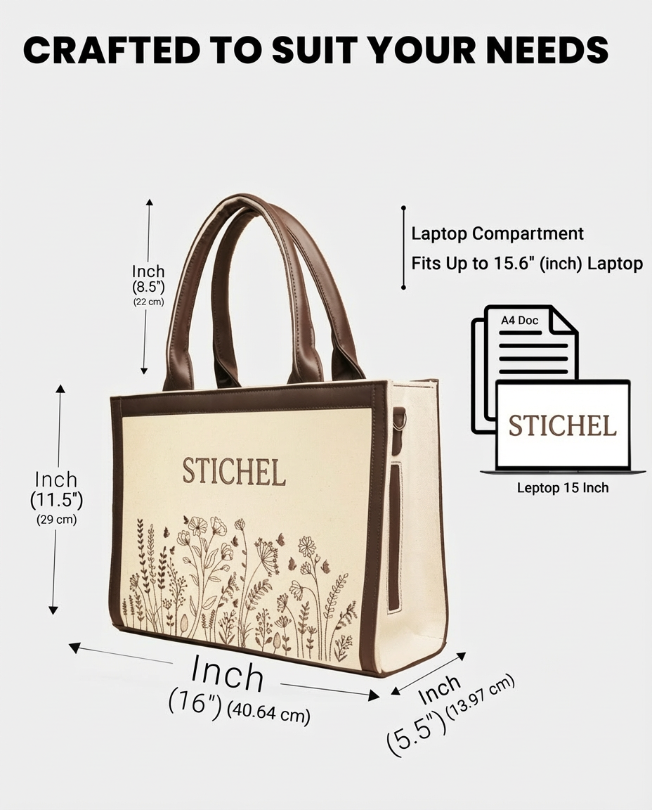 Customized Garden Whispers Embroidered Handbag