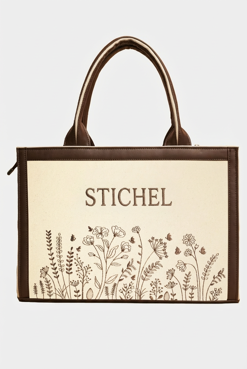 Customized Garden Whispers Embroidered Handbag
