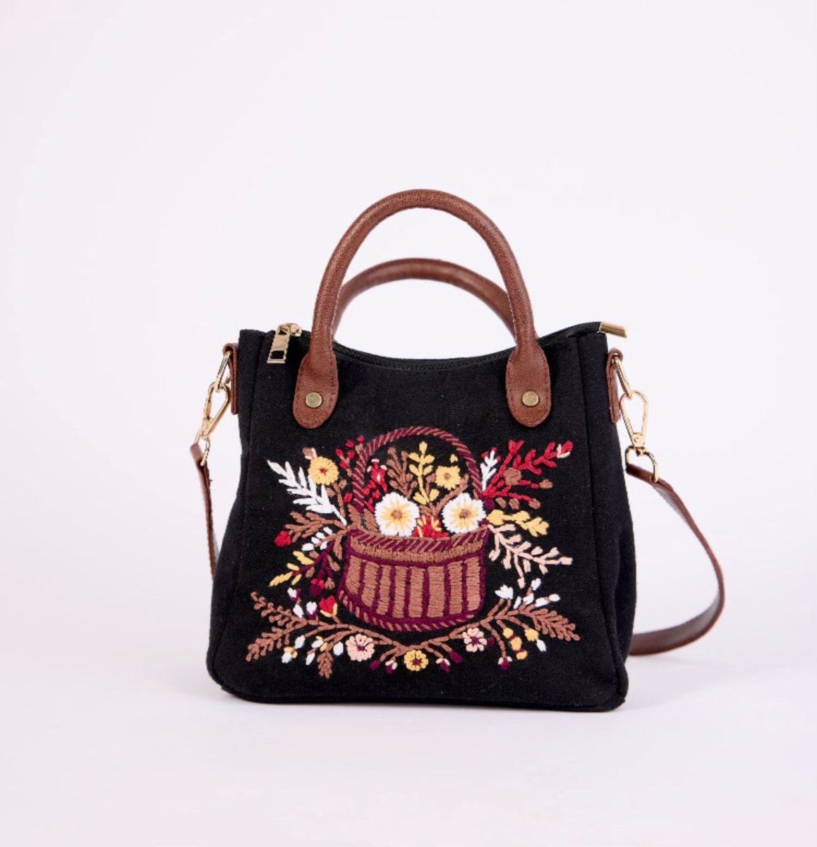 Embroidery bucket sling Bag