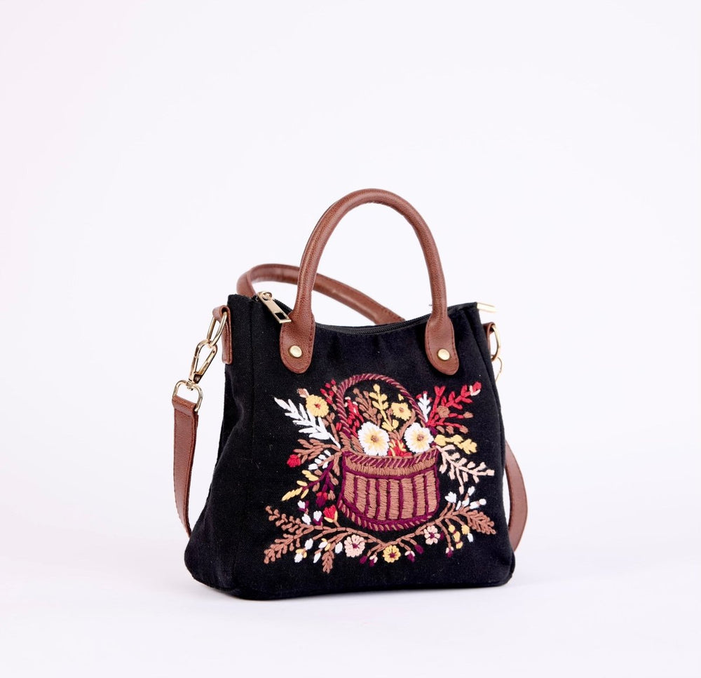 Embroidery bucket sling Bag