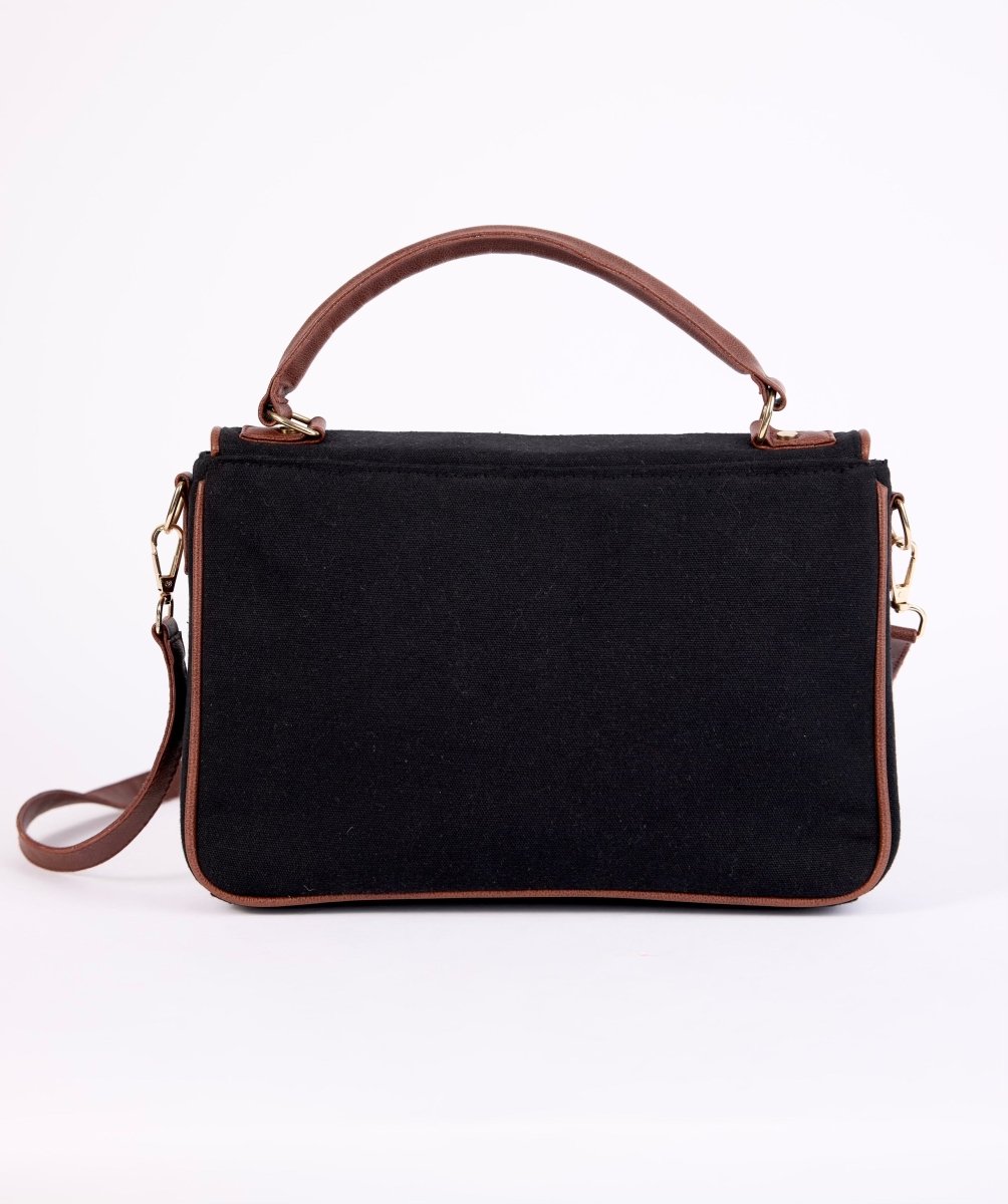 Stichel Embroidery Messenger Sling Black